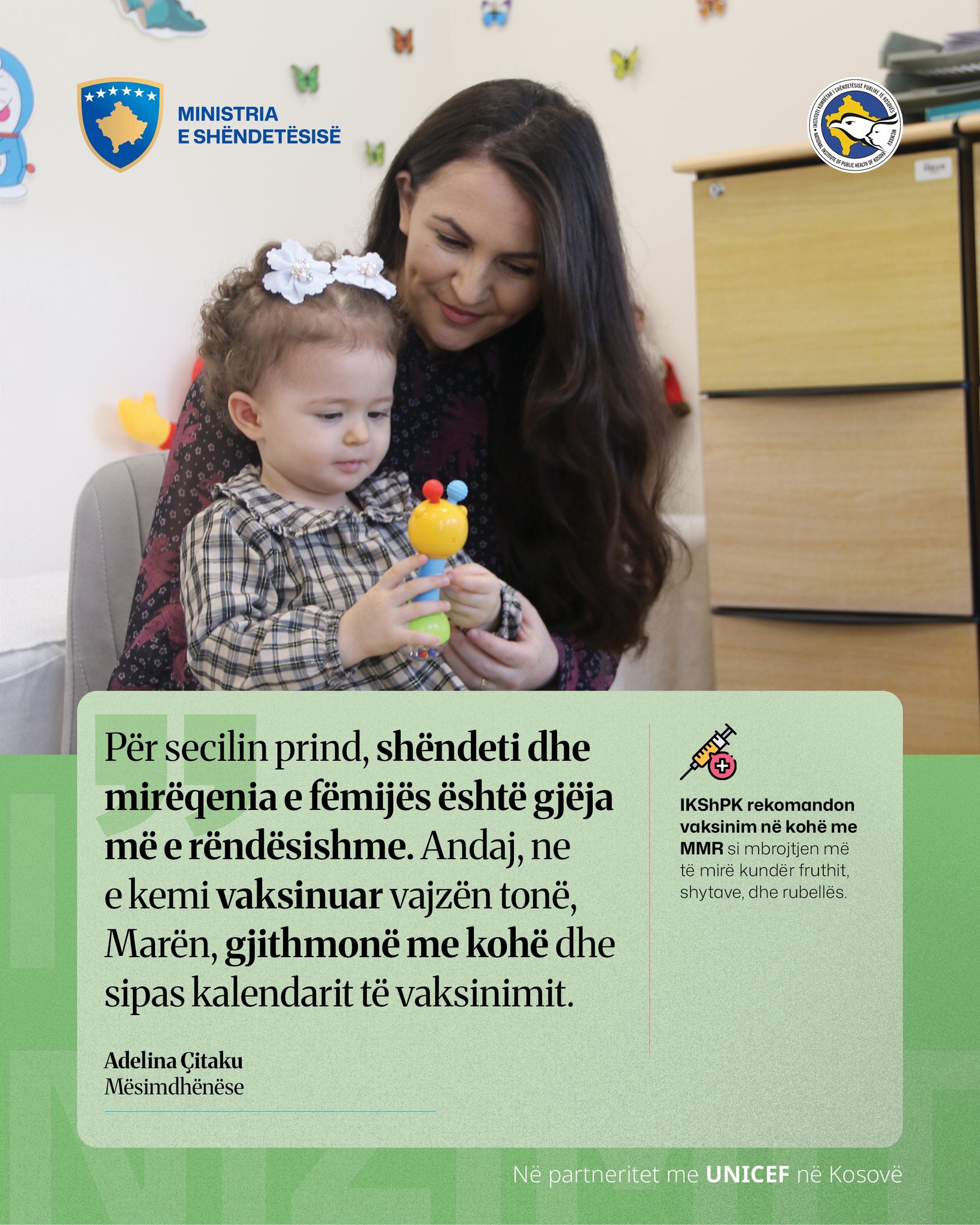 My wife and daughter are the face of vaccination campaign